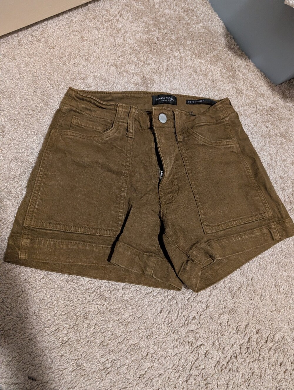 Banana Republic Olive Green Utility Jean Shorts